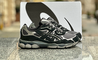 Чоловічі кросівки Asics Gel NYC Graphite grey black Асікс Гель чорні замша спортивні демісезон