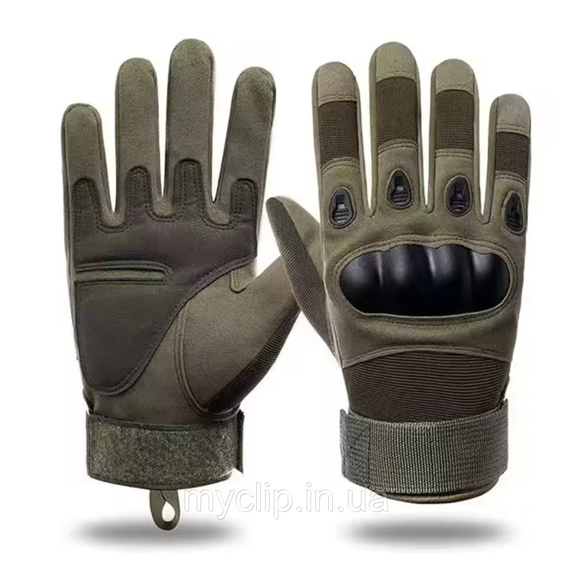 Військові закриті тактичні перчатки. Повнопалі армійські штурмові рукавички ЗСУ із захистом кулака, фото 1
