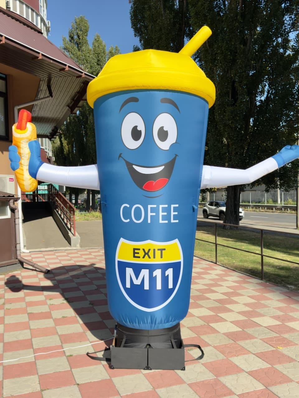 Надувний рукомах стакан з хот-догом 3.4 м з вентилятором для зовнішньої реклами