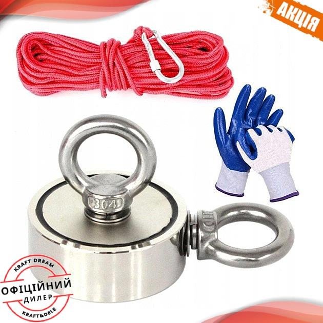 Промисловий неодимовий магніт 140 кг Kraft&Dele KD10415 рідкоземельний магніт, фото 1