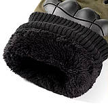 Військові утеплені тактичні перчатки. Зимові армійські штурмові рукавички ЗСУ для смартфонів із захистом кулака, фото 2