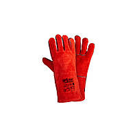 Краги замшеві червоні Werk WE2127