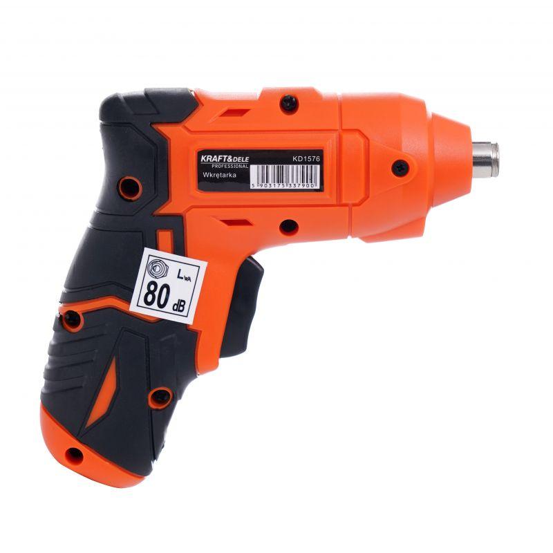 Акумуляторна викрутка 3.6В Kraft&Dele KD1576, електровикрутка 800 мА·г, шуруповерт для дому, фото 1