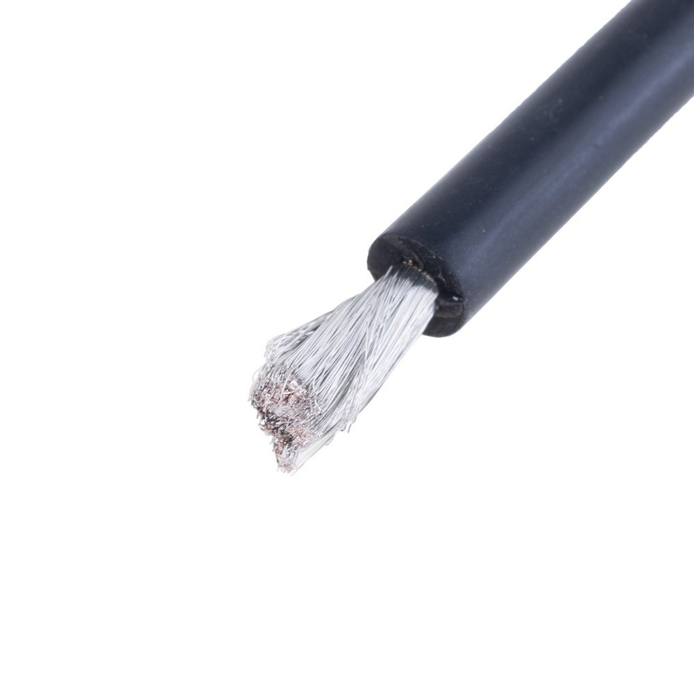 Силіконовий провід 9AWG (6mm²-1200/0.08TS) чорний, 1м