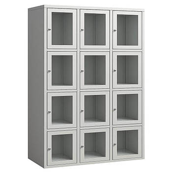 Металеві локери ШЯ/С-400/3-4 з прозорими дверцятами