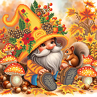 Схема для вишивки бісером ,, Гномік осінь,, Сб-3-171