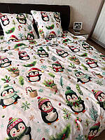 Евро Комплект постельного белья Бязь Gold - Lux размер 200х220 Новогодний