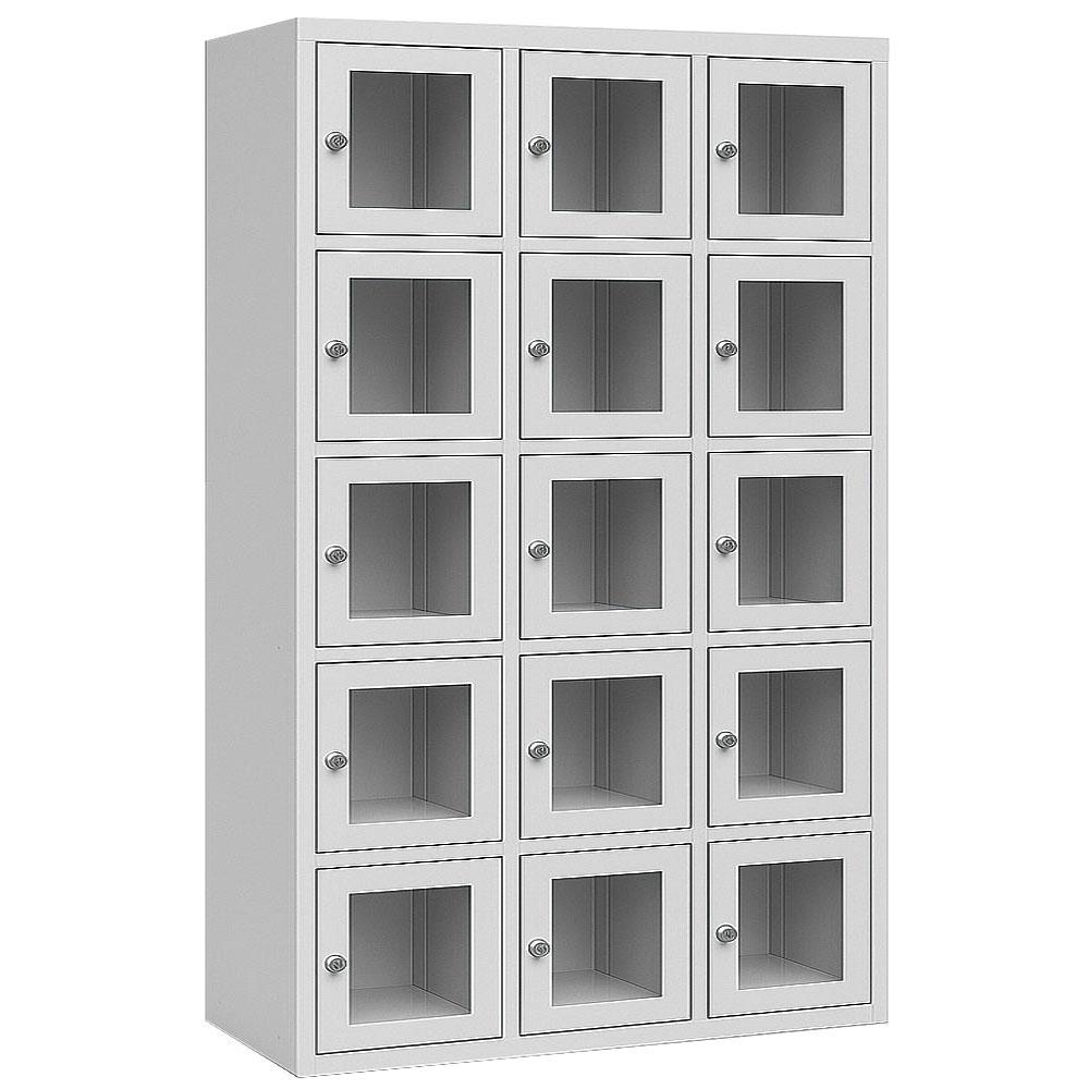 Металеві локери шафи ШЯ/С-400/3-5 з прозорими дверцятами, фото 1