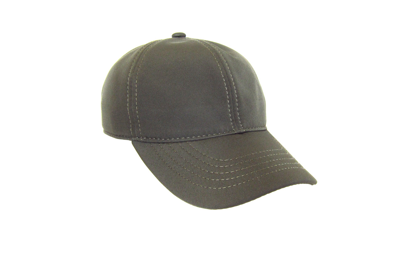 Кепка бейсболка осіння із софтшелу-плащівка на флісі з вушками колір хакі  DAVANI 91004