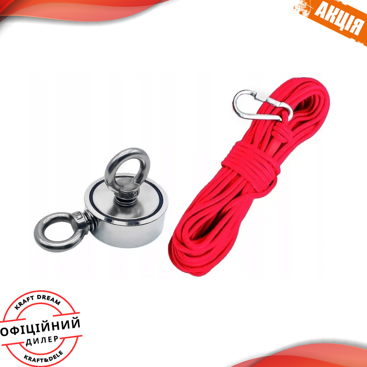 Промисловий неодимовий магніт 180кг, 67 x 28 мм Kraft&Dele KD10418 рідкоземельний магніт, фото 1