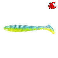 Силікон Big Bite Baits Pro Swimmer 3.8" #Electric Blue/Chartreuse