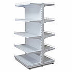 Стелаж двосторонній 1900х950 мм, приставний торговий стелаж, стелаж для промтоварів, стелаж для іграшок, стелаж для взуття, фото 3