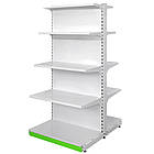 Стелаж двосторонній 1900х950 мм, приставний торговий стелаж, стелаж для промтоварів, стелаж для іграшок, стелаж для взуття, фото 5