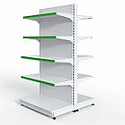 Стелаж двосторонній 1900х950 мм, приставний торговий стелаж, стелаж для промтоварів, стелаж для іграшок, стелаж для взуття, фото 6