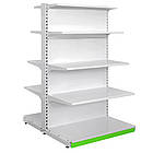 Стелаж двосторонній 1900х1200 мм, приставний торговий стелаж, стелаж для промтоварів, стелаж для іграшок, стелаж для взуття, фото 2