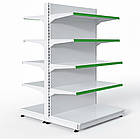 Стелаж двосторонній 1900х1200 мм, приставний торговий стелаж, стелаж для промтоварів, стелаж для іграшок, стелаж для взуття, фото 7