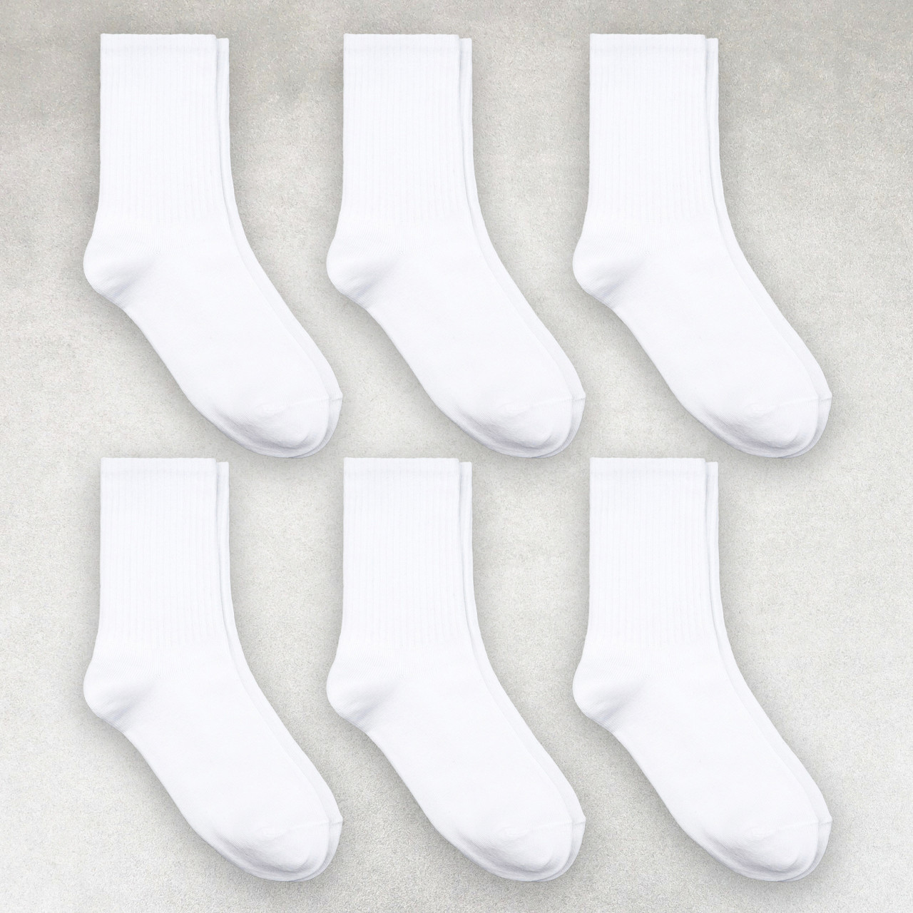 Шкарпетки жіночі 6 пар «Білі» високі бавовняні розмір 36-39, фото 1