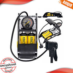 Насос для м'яча ножний 44 х 110 мм Kraft&Dele KD11824 насос для велосипеда ножний