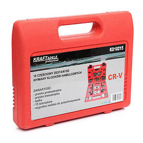 Комплект інструментів для заміни гальмівних колодок 18 шт. Kraft&Dele KD10215 для швидкої заміни
