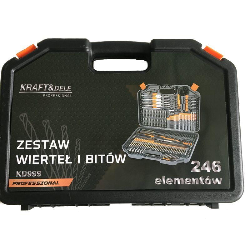 Свердла для свердління твердих матеріалів 246 шт. Kraft&Dele KD999 твердосплавні свердла для металу, фото 1