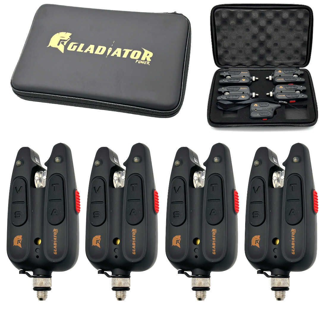 Набір сигналізаторів клювання, набір сигналізаторів GLADIATOR BL1518 4+1 Black + BLUETOOTH