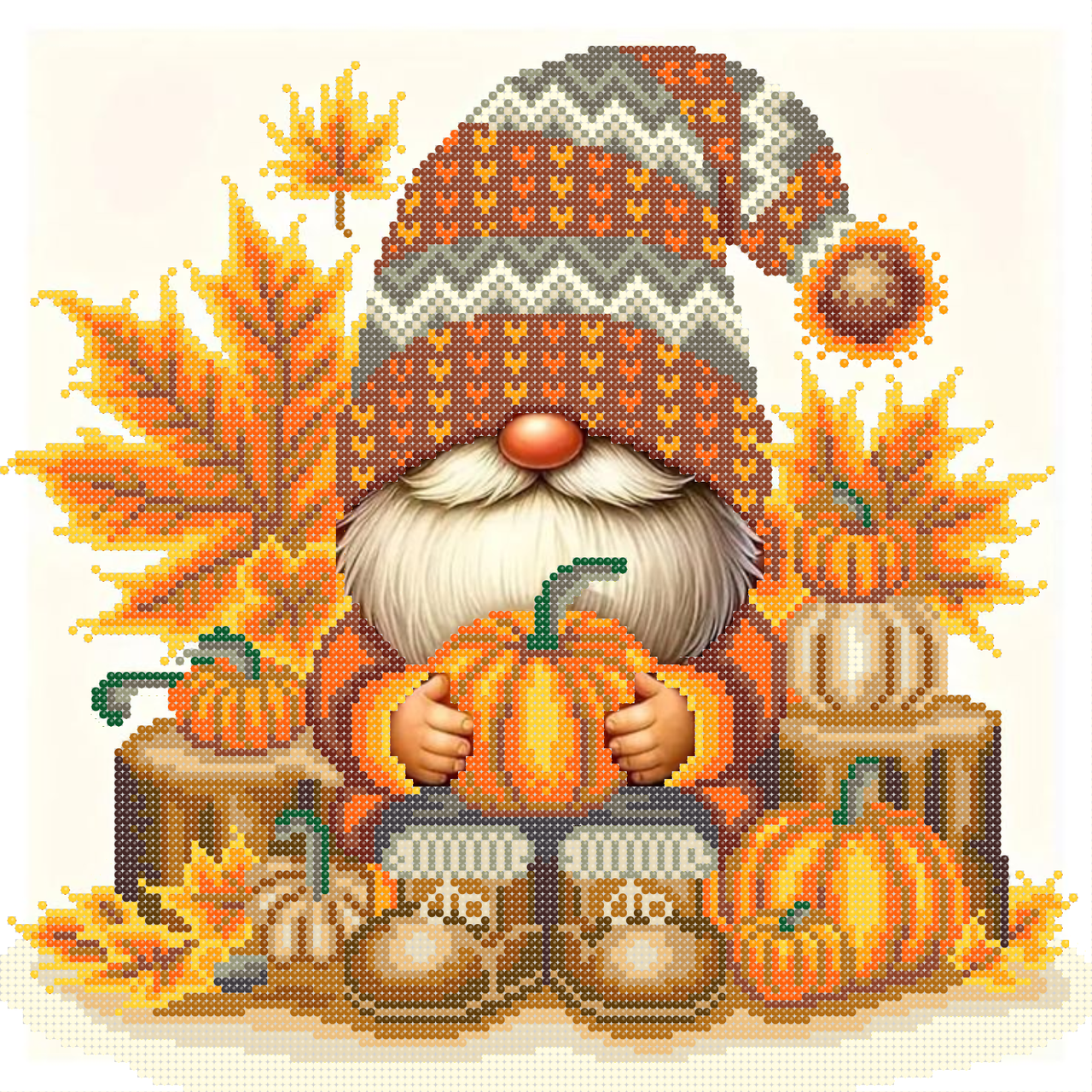 Схема для вишивки бісером ,, Гномік Гарбузик,, Сб-3-170, фото 1