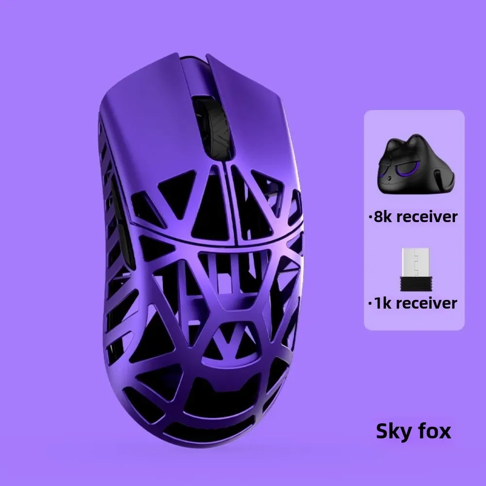 WLmouse Beast X MAX Purple 8000 Hz 42g — ультралегка ігрова миша для кіберспорту, фото 1