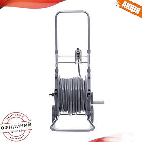 Котушка із шлангом 45+2 м 1/2" на колесах KRAFT&DELE KD2078 садова візок для поливу з пістолетом