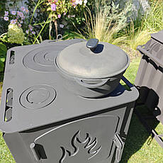 Каструля чавунна з кришкою-сковорідкою (d=230 мм, h=100 мм, V=3 л), фото 3