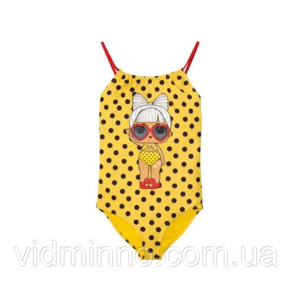 Cуцільний закритий купальник на дівчинку підлітка, р.158-164 - 12-14 років, LOL, фото 1