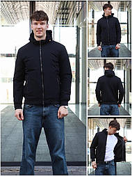 Куртка в молодіжному стилі чоловіча чорного кольору