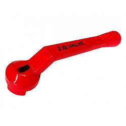 Ручка на кран кульовий Valve J.G. 1 1/2 дюйми 40 мм під гайку силумін червона
