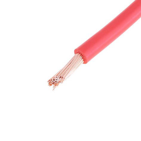 Провід багатожильний 6mm² (10AWG, 84xD0.29mm) червоний, 1м, фото 1