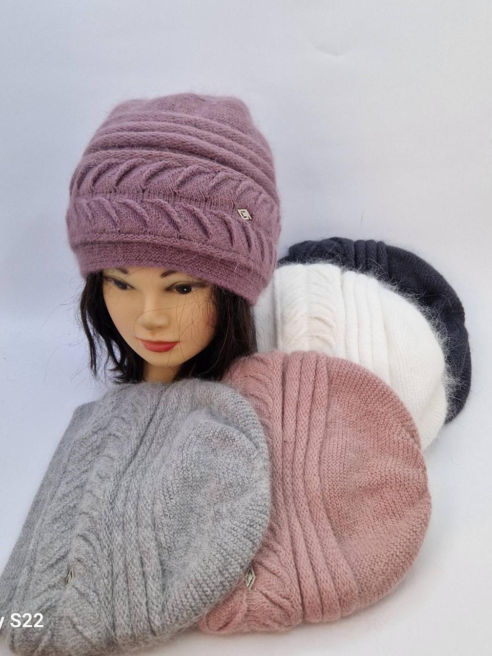 Оптом Виробник жіночих зимових шапок ангора на флісі