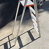 Драбина стрем'янка алюмінієва одностороння на 6 сходинок, фото 6