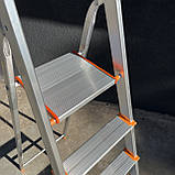 Драбина стрем'янка алюмінієва одностороння на 6 сходинок, фото 5