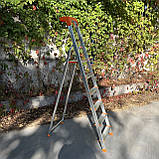 Драбина стрем'янка алюмінієва одностороння на 6 сходинок, фото 8