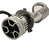 Міні Лед лінзи H4 KELVIN 60W 12V 6000K 8000Lm Світлодіодні лампи з лінзою, фото 8