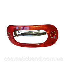 Шпилька-автомат червона з кольоровими стразами 128024 (Франція), фото 2