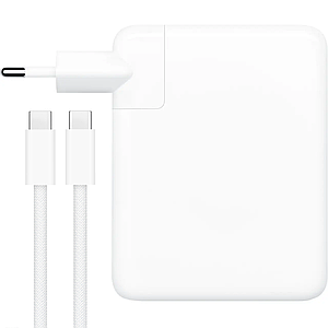 Зарядний пристрій 140W USB-C Power Adapter + кабель 2 м Woven для Apple MacBook (OEM) (white)