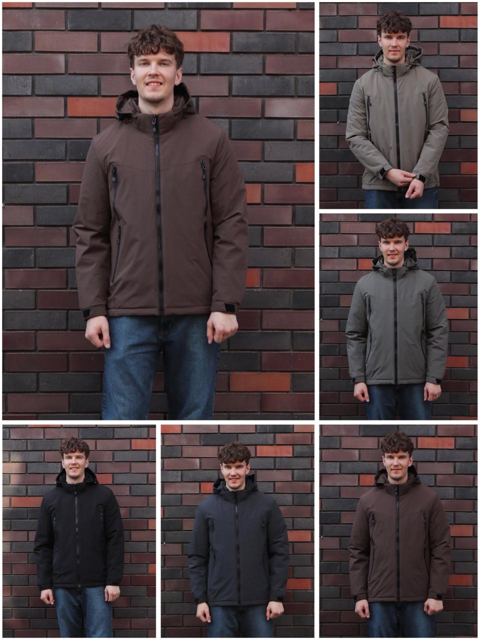 Стильна куртка в оливі та чорному кольорі, фото 1