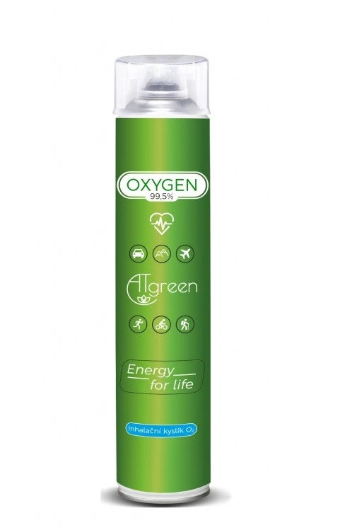 Кисневий балон портативний Atgreen Oxygen 99,5% 14 л, без маски, Чехія