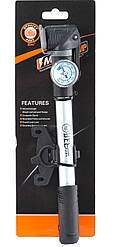 Велосипедний насос BEE M21B-03 із манометром, вентилі AV/FV подвійна головка