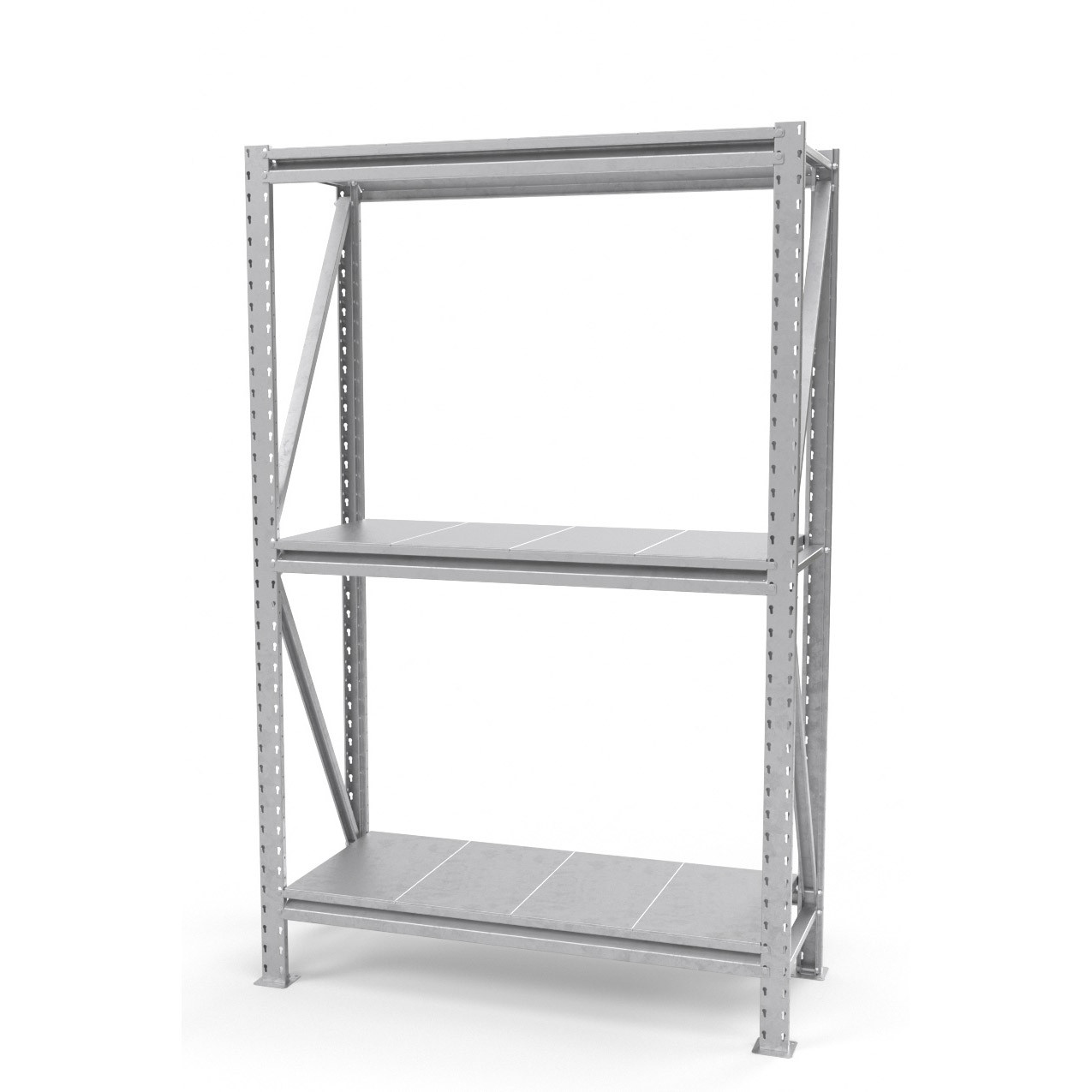 Стелаж | 2000 - 2500 мм | різні розміри | від 330 кг/полка | метал полки | металевий | оцинкований SN2