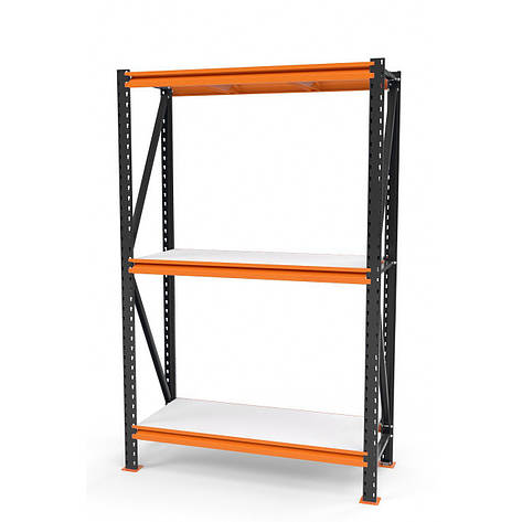 Стелаж | 2000 - 2500 мм | різні розміри | від 330 кг/полка  | ДСП полки 16 мм  | металевий | оцинкований SN3, фото 1