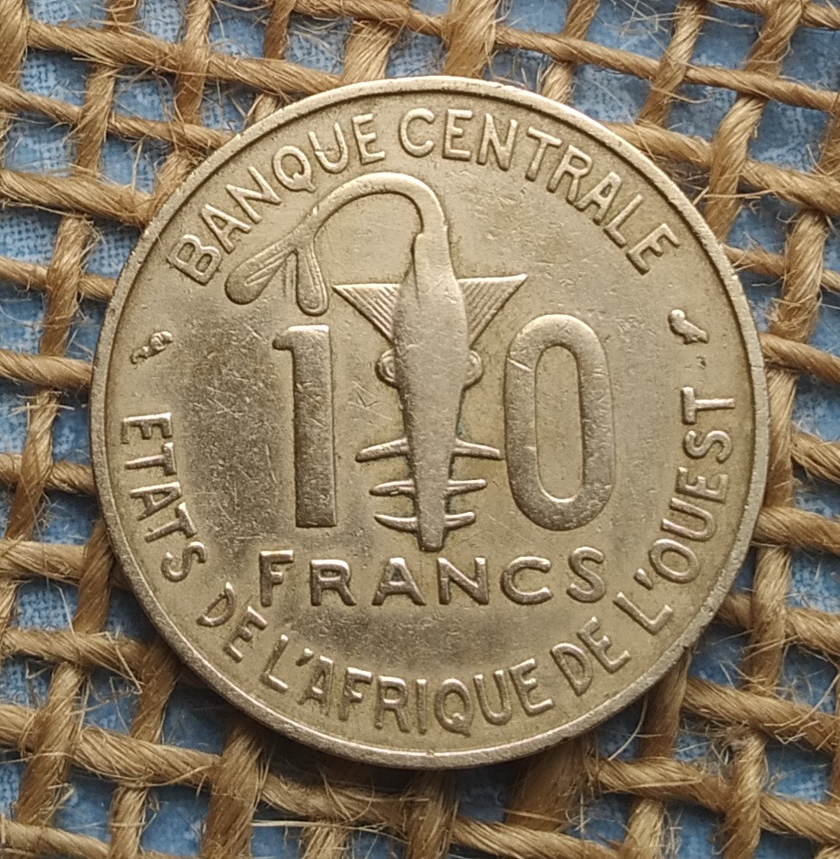 10 франкiв 1971 року. Захiдна Африка (ВСЕАО), фото 1