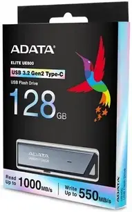 Флешка Adata Elite UE800 128GB USB3.2-C Gen2 (AELIUE800128GCSG)