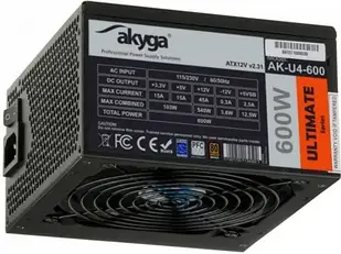 Блок живлення ПК Akyga 600W 80+ FAN 12cm (AK-U4-600)