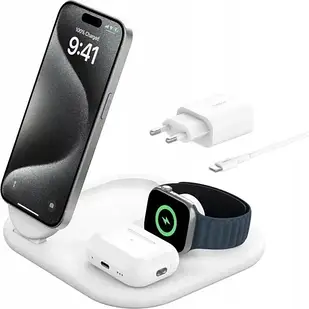 Зарядний пристрій Belkin Indukcyjna Boost Charge Qi2 15W 3W1 White