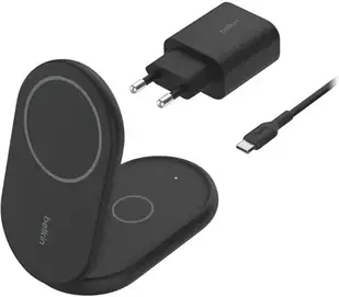 Зарядний пристрій Belkin BoostCharge 15W 2w1 Black (Qi2)